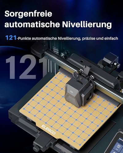 ELEGOO Neptune 4 Pro 3D Drucker, 500mm/s Hochgeschwindigkeitsdruck, FDM 3D Printer mit Automatische Nivellierung, Segmentierte Heizbett und Ganzmetall-Führungsschienen, 225x225x265mm³ Druckgröße - Image 9