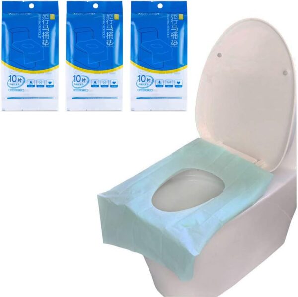 Einweg Toilettenauflage, AMTOL 30 Stück Toilettenauflage für Reisezubehör, Extra große wasserdichte Toilettenmattenbezüge für Frauen, Kinder, Töpfchentraining für Erwachsene (30 PCS)