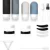 17 Pack Travel Bottles Set, Toiletries Silicone Travel Bottles, TSA Approved Leak Proof Squeezable Containers, Men & Women Travel Accessories Liquid Security For Shampoo Conditioners Lotion Body Wash