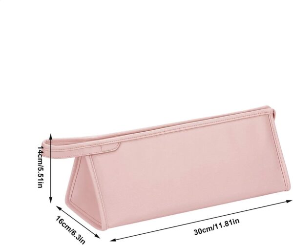 Hair Care Accessories Bag, Waterproof Travel Storage Bag, 11.81 x 6.3 inch Large Capacity Organizer and Stylish, Pink Hair Care Essentials for Mom, Girlfriend, Travel Use, Single Attribute, Se référer - Image 2