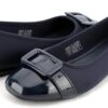 Greatonu Damen Casual Klassische Geschlossene Square Toe Wedge Ballerinas - Image 3