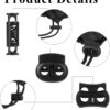 cobee 18 Stück Kordelstopper 2 loch, Kunststoff Cord Locks für Drawstrings Federschnur Schlösser Kunststoff Double Hole Draw String Clip für Schnürsenkel Drawstrings Paracord Bags Clothing und mehr - Image 2