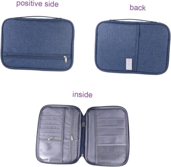 LIFKOME Dokumenten-Organizer-Tasche travel Accessories reiseaccessoires Reisezubehör travel Wallet Kreditkartenetui Wasserdichter Reisepasshalter Tragetasche Brieftasche Fall Beutel Navy - Image 6