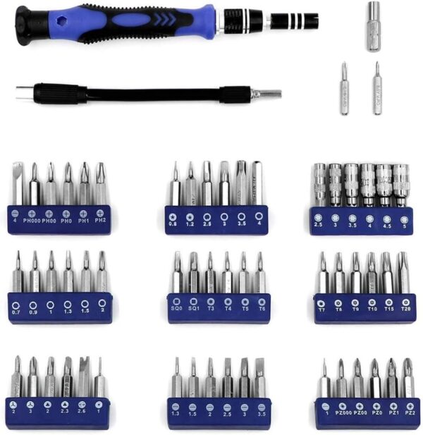 Padarsey 79 in 1 Precision Screwdriver Set,Magnetic Screwdriver Bit Kit,Professional Electronics Repair Tool Kit with Flexible Shaft,Portable Bag for PS4/Laptop/iPhone8/Computer/Phone/Xbox/Tablets/Cam - Image 2