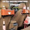 2024 Best Multifunctional Car Seat Back Storage Box,Car Back Seat Organizer,Tissue Box and Storage Box Hook,Multi-Functional Storage,Car Organizer For Home And Travel (Red) - Image 2
