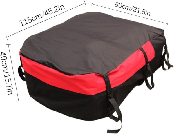 Car Top Carrier, Waterproof Roof Bag, Roof Rack Luggage Box, Travel Accessories Car Topper, Luggage Roof Carrier for Cars, Outdoor Travel Car Topper, Car Roof Luggage Storage, Water-Resistant Car Top - Image 2