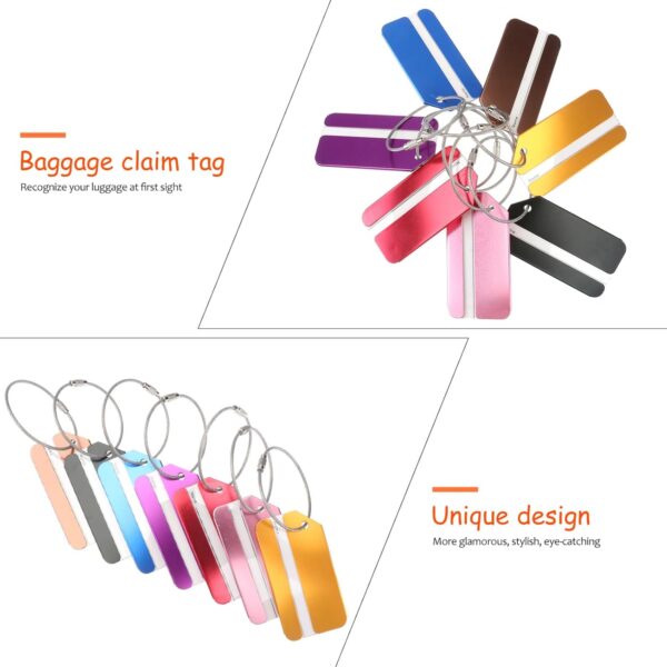 SHERCHPRY Kofferanhänger Koffer Gepäckanhänger Neon-Gepäckanhänger Gepäcketiketten Reise-Tag Gepäck Aufkleber kofferbeschriftungen travel accessories handtasche Gepäckanhänger aus Aluminium - Image 5