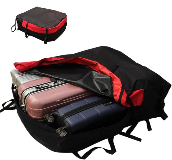 Adorable Car Top Carrier, Luggage with Buckle Strap, Waterproof Roof Bag, Roof Rack Luggage Box, Roof Storage Box, Travel Accessories Car Topper Luggage for Cars Trucks, Outdoor Travel Supply