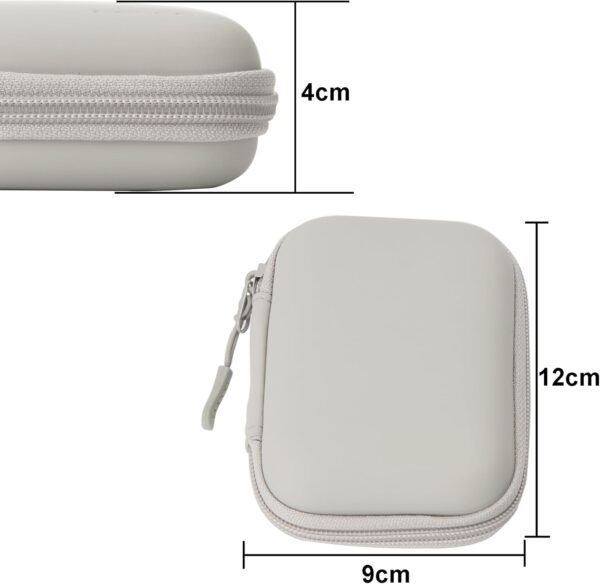 FLYAMAPIRIT Mini Aufbewahrungstasche für Reisen, Organizer für elektronisches Zubehör für USB-Kabel, SD-Karten, Smartphone-Ladegerät mit Reißverschluss usw. (Grau) - Image 2