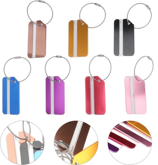 SHERCHPRY Kofferanhänger Koffer Gepäckanhänger Neon-Gepäckanhänger Gepäcketiketten Reise-Tag Gepäck Aufkleber kofferbeschriftungen travel accessories handtasche Gepäckanhänger aus Aluminium - Image 3