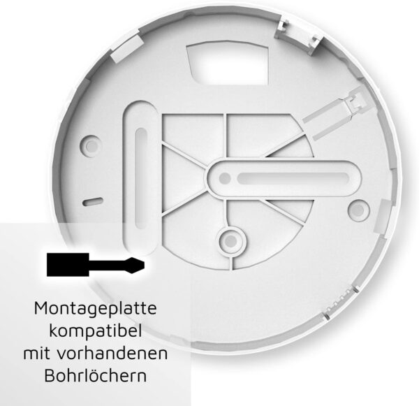 Ei Electronics Ei630W Hitzewarnmelder, Wärmewarnmelder mit Temperatursensor (58 °C) für Küche und Bad, optional funkvernetzbar, weiß - Image 3