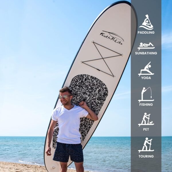 FEATH-R-LITE Inflatable 10'×30'×6' Ultra-Light (16.7lbs) SUP for All Skill Levels Everything Included with Stand Up Paddle Board, ADJ Paddle, Pump, ISUP Travel Backpack, Leash, Waterproof Bag - Image 7