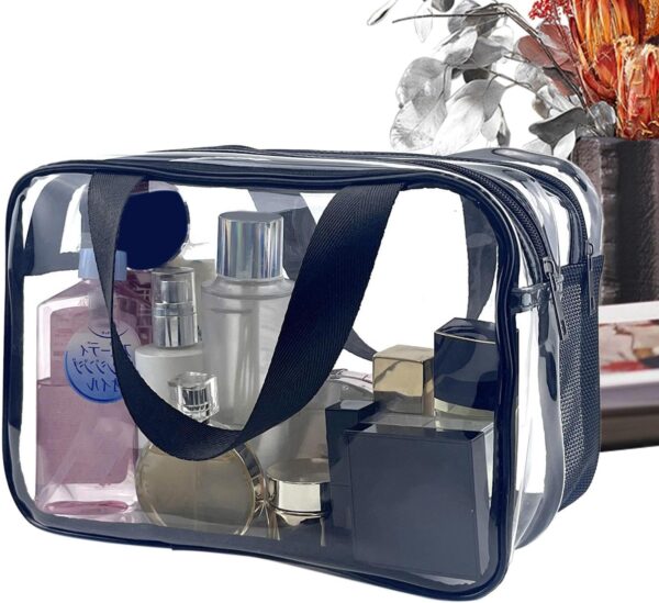 Transparent Toiletry Bag, Clear Cosmetic Bag, Waterproof Travel Pouch, Zipper Toiletry Organizer, Portable Cosmetic Bags, Multifunctional Travel Bag, Cosmetic Organizer for Women