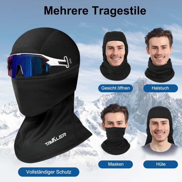 Tavaler Sturmhaube Winter Fahrrad/Motorrad Sturmmaske Herren/Damen/Kinder Balaclava Winddicht Warm Skimaske für Outdoorsports Radfahren, Snowboarden, Skifahren, Motorrad Fahren - Image 6