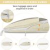 Avmvnvc Koffer Organizer Set 9 Teilig, Packing Cubes Compression, Travel Organizer für Koffer und Rucksack, Packtaschen mit Kompression, Packwürfel für Kleidung Schuhe Unterwäsche, Beige - Image 5
