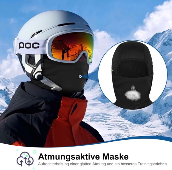 Tavaler Sturmhaube Winter Fahrrad/Motorrad Sturmmaske Herren/Damen/Kinder Balaclava Winddicht Warm Skimaske für Outdoorsports Radfahren, Snowboarden, Skifahren, Motorrad Fahren - Image 3