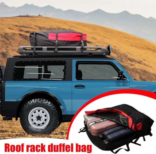 Cargo Box, Waterproof Roof Bag, Foldable Car Topper Luggage Carrier, Travel Accessories for Cars, SUV Roof Luggage Carrier, Waterproof Roof Bag for Winter Snow, Rain - Image 4