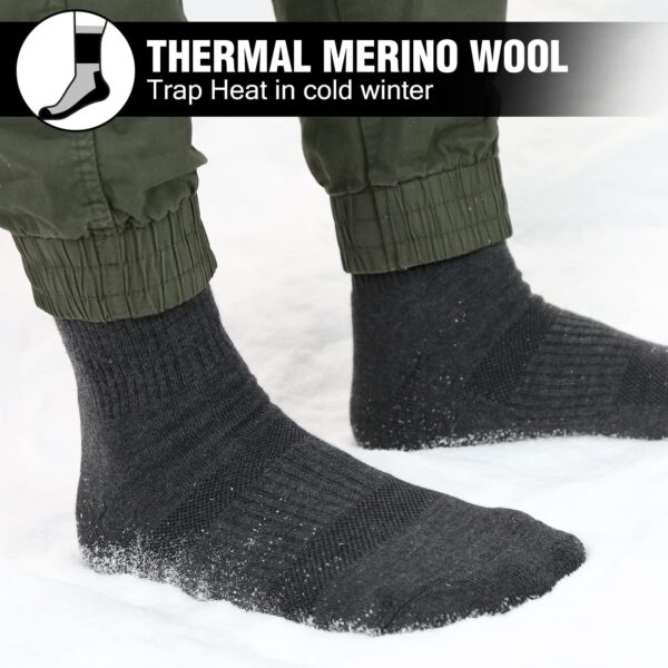 KEECOW Merino Wolle Wandersocken Herren & Damen 3 Paar, Thermo Fleece Socken Wintersocken Warmesocken für Outdoor Sport - Image 5