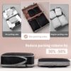 Meowoo Kompression Packing Cubes Koffer Organizer Verpackungswürfel Packwürfel Gepäck Aufbewahrung Taschen (Schwarz 4stk) - Image 3
