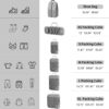 SINZUX Grau Koffer Organizer Set, 6 Teilige Compression Packing Cubes, Kofferorganizer, Travel Organizer, Reise Organizer Set, Kompression Packwürfel Set für Koffer Rucksack Handgepäck - Image 3
