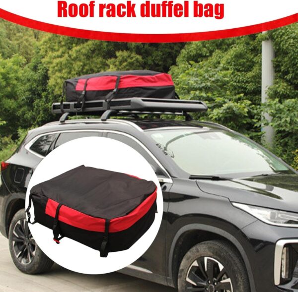 Car Top Carrier, Waterproof Roof Bag, Roof Rack Luggage Box, Travel Accessories Car Topper, Luggage Roof Carrier for Cars, Outdoor Travel Car Topper, Car Roof Luggage Storage, Water-Resistant Car Top - Image 4