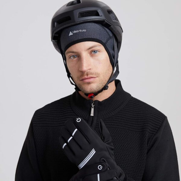 HIKENTURE Wintermütze | Winddichte Fahrrad Mütze Winter | Warm Bike Cap | Helm-Unterziehmütze Herren/Damen für Fahrradhelm Skihelm Kletterhelm | Sport, für Radfahren Skifahren Laufen Outdoor - Image 6