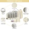 Avmvnvc Koffer Organizer Set 9 Teilig, Packing Cubes Compression, Travel Organizer für Koffer und Rucksack, Packtaschen mit Kompression, Packwürfel für Kleidung Schuhe Unterwäsche, Beige - Image 2
