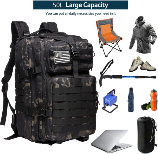 GUJOIN 50L Strapazierfähiger Nylon Wasserdichter Angeln Jagdrucksack Outdoor Militär Rucksäcke Taktische Sport Camping Wandertaschen - Image 6